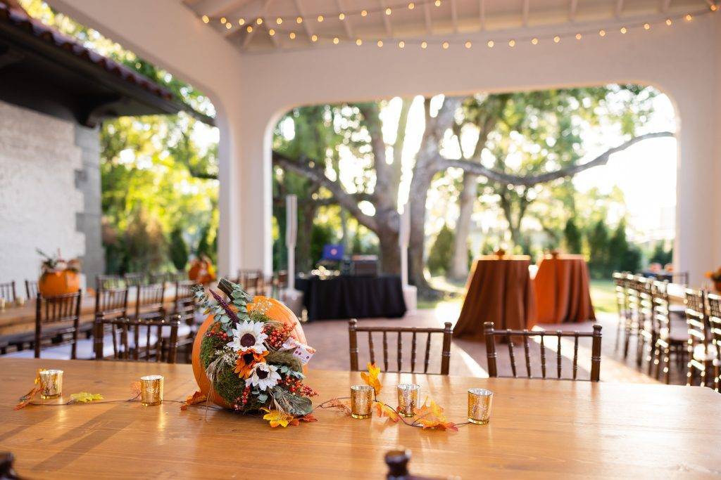 Pavilion seating for outdoor weddings in Florida