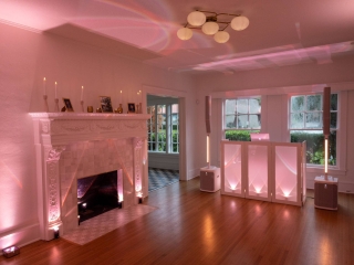 Living room setup for indoor dance party