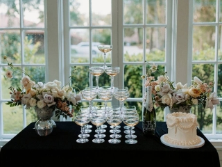 Wedding Reception Champagne Tower