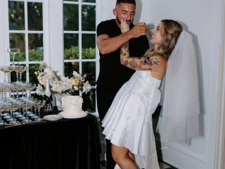 Wedding Reception Cake Cutting
