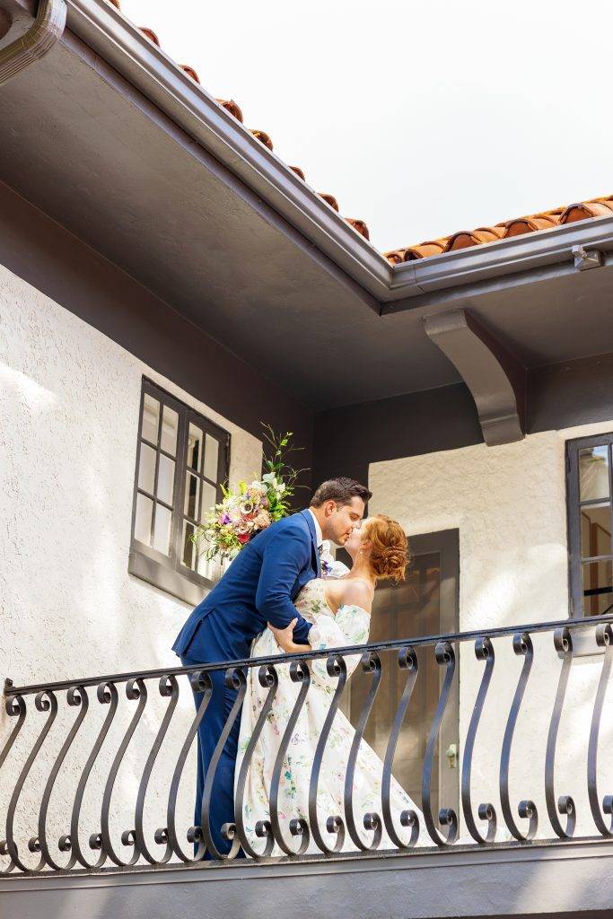 Wedding Venue Balcony Portrait