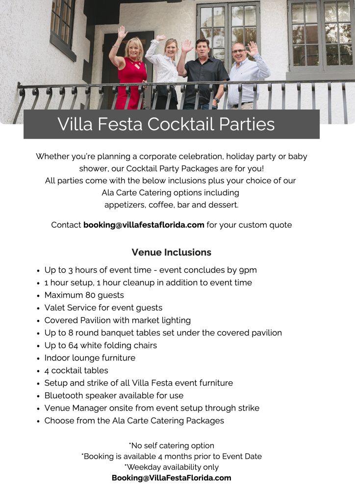 Cocktail Parties for Website