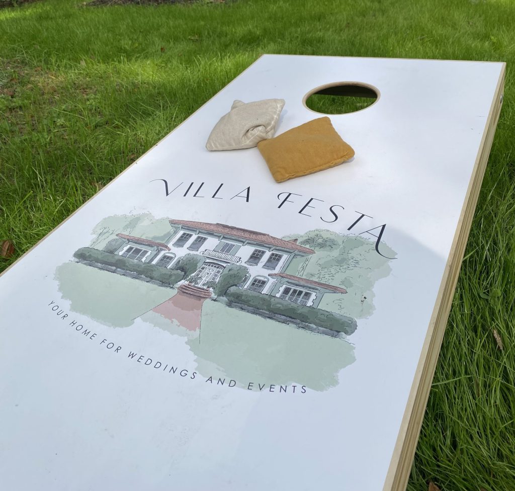 Cornhole at Villa Festa