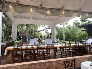 View from reception tent