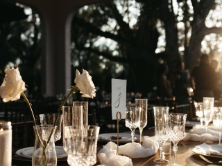 Outdoor wedding reception